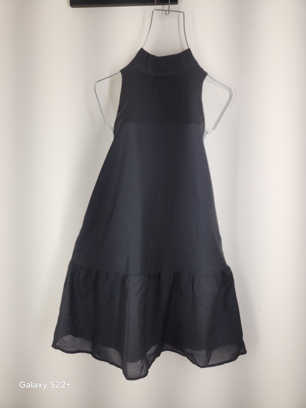 Abercrombie & Fitch Black High-Neck Sleeveless A-Line Dress Size L.  # E10